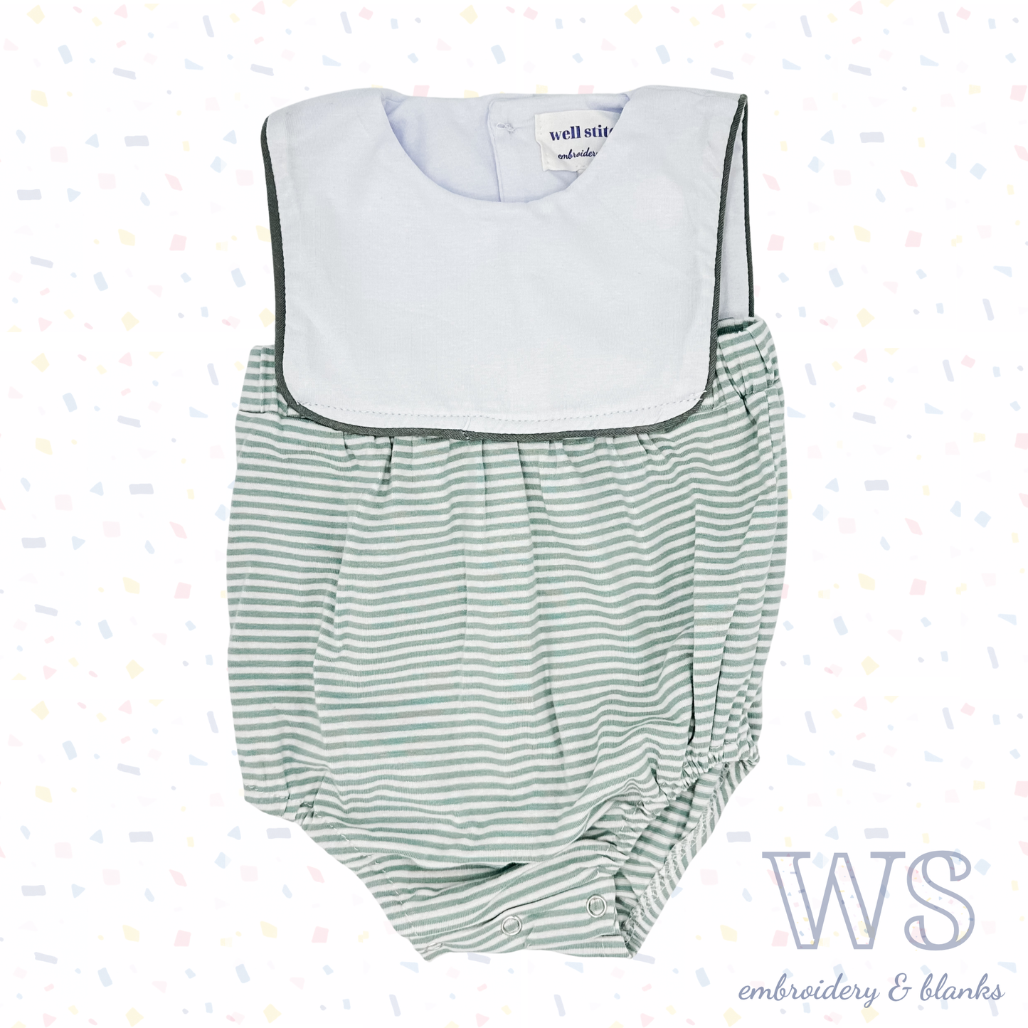 Striped Bubble - Green and White
