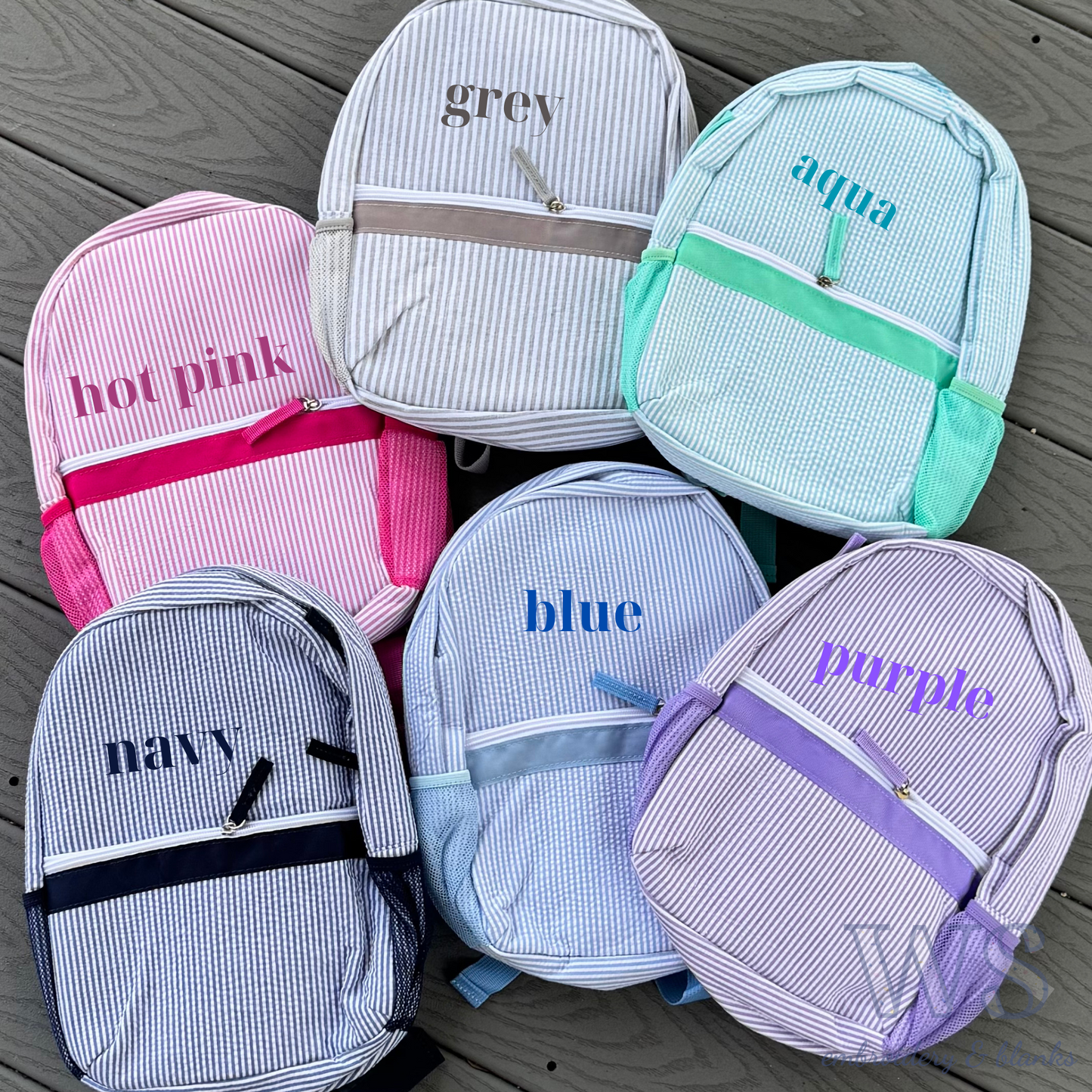 Seersucker Toddler Backpacks