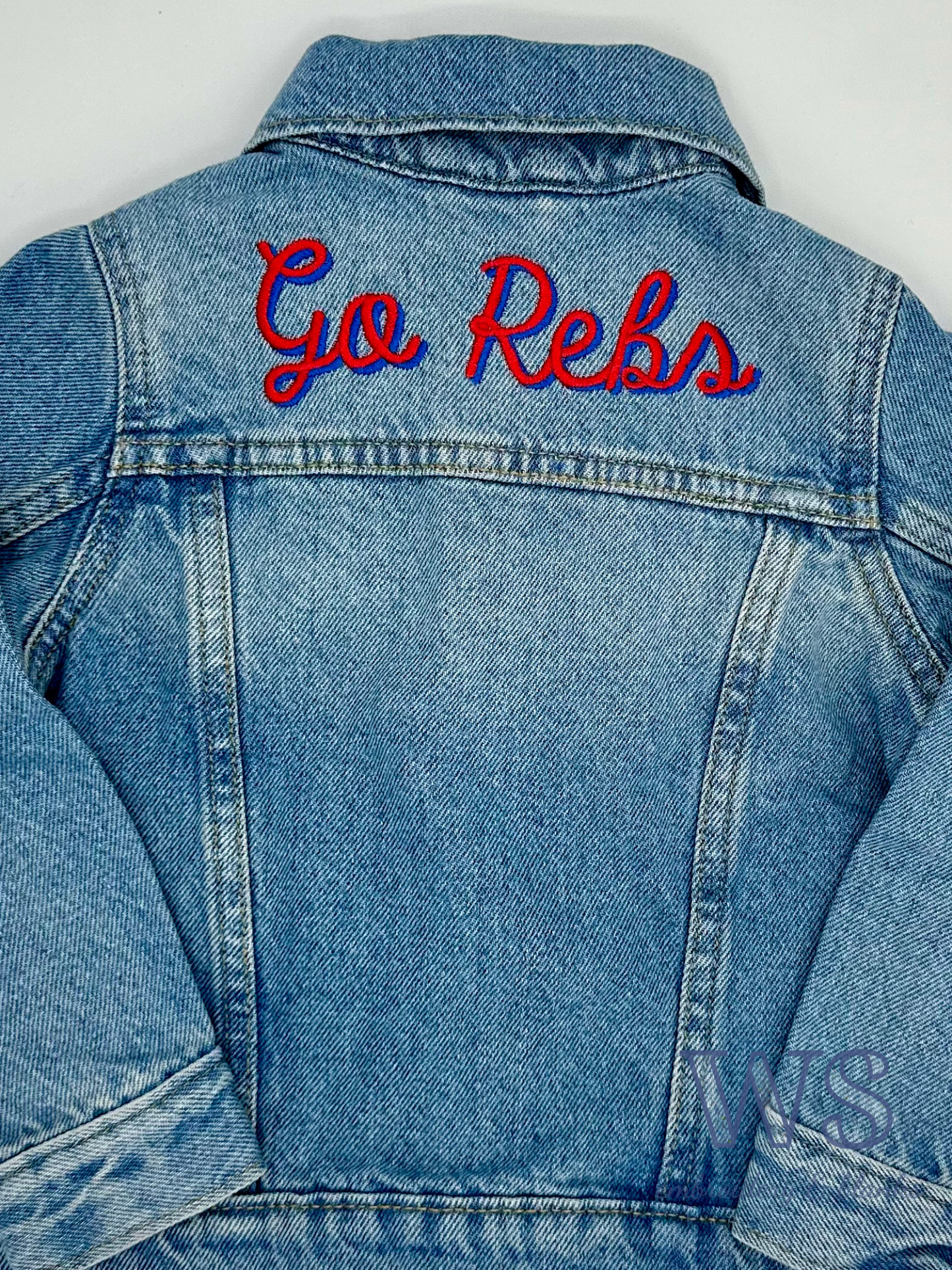 Custom Kid's Denim Jacket - Favorite Team Script