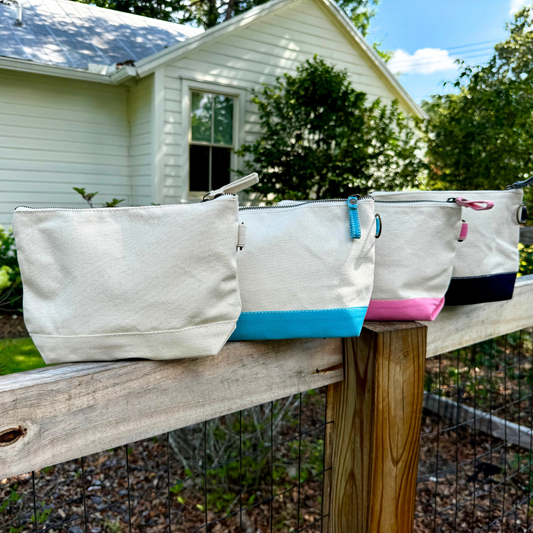 All in Zip Top Pouch - Custom Embroidered