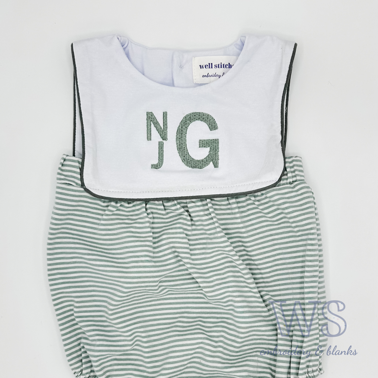 Striped Bubble - Green and White