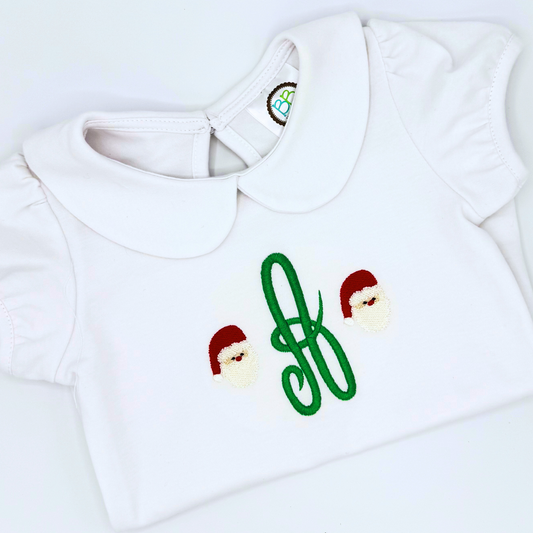 Santa Letter A Initial Shirt - 3T Ready to Ship