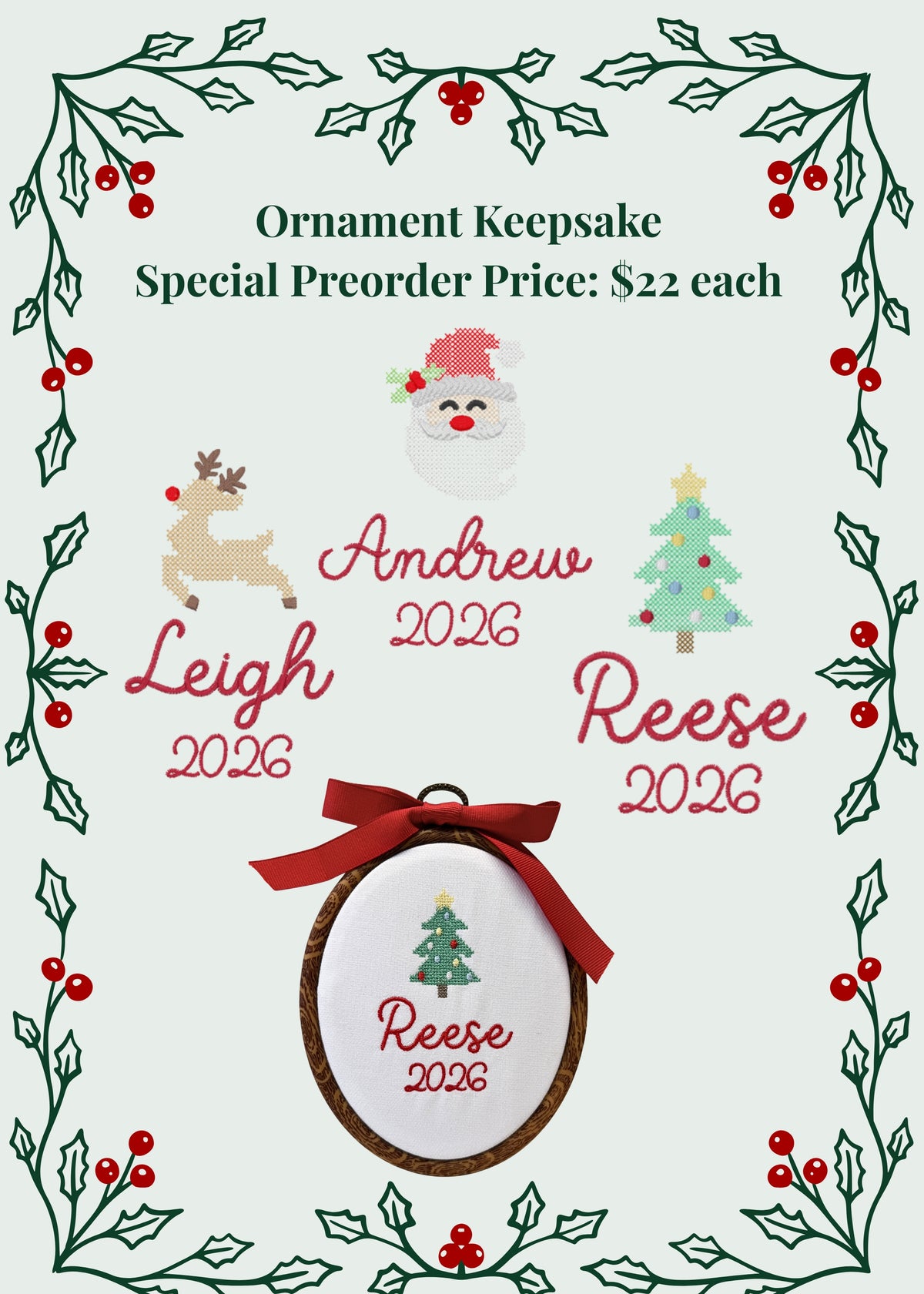 Oval Keepsake Ornament - 2026