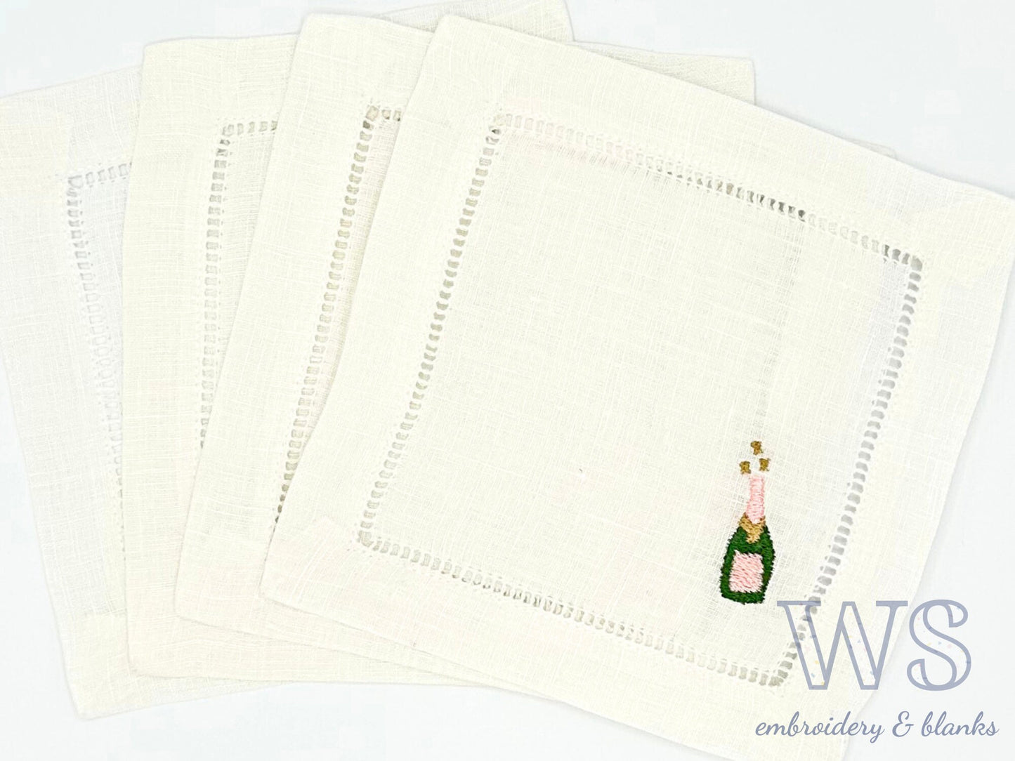 Mini Champagne Bottle Cocktail Napkins