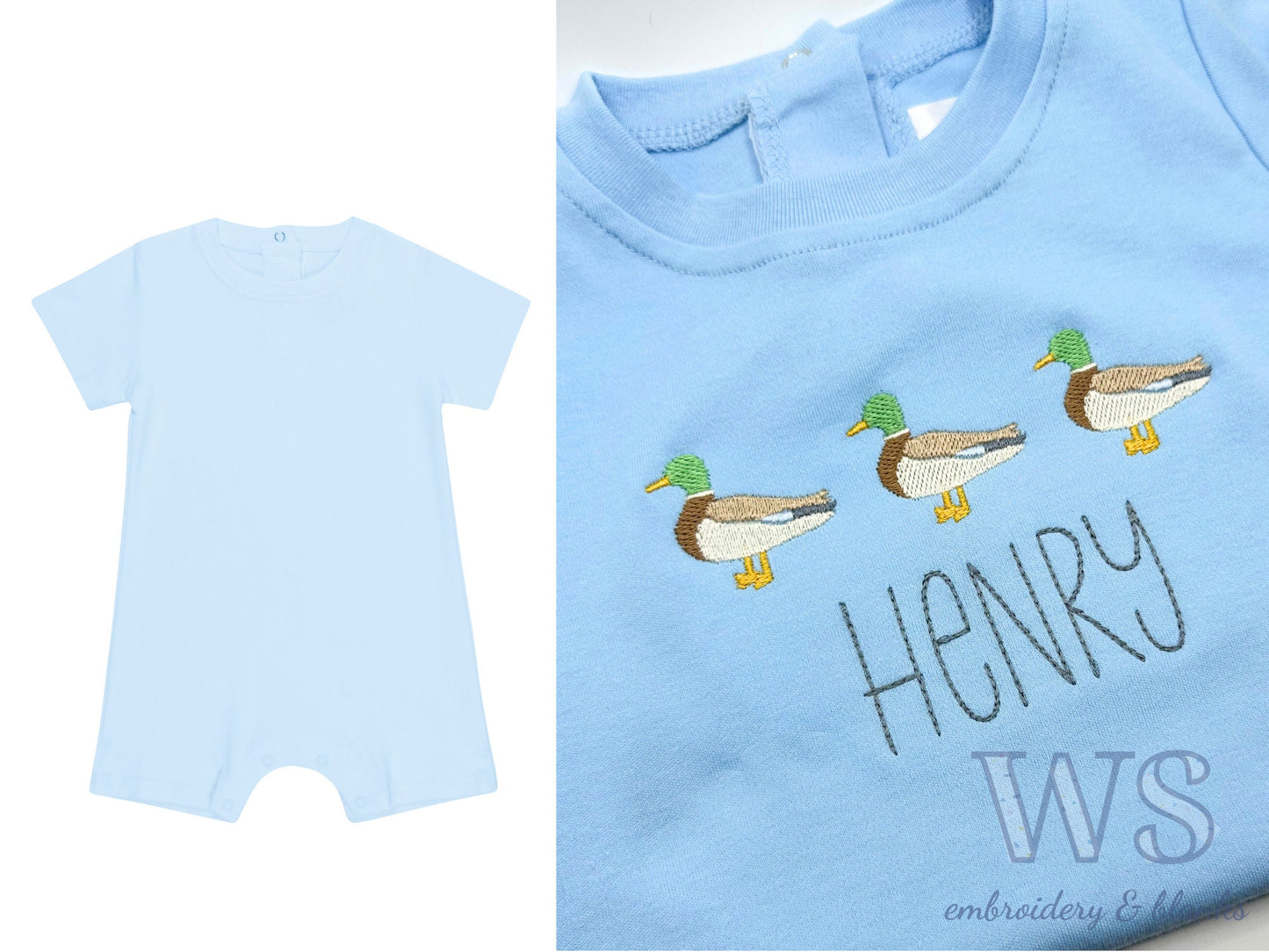 Boy's Duck Trio Romper - Custom