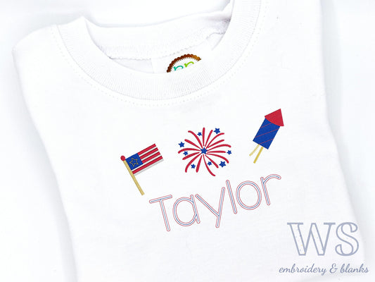 Patriotic T-Shirt with Patriotic Trio Design