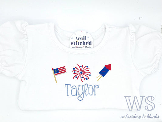 Patriotic T-Shirt with Patriotic Trio Design