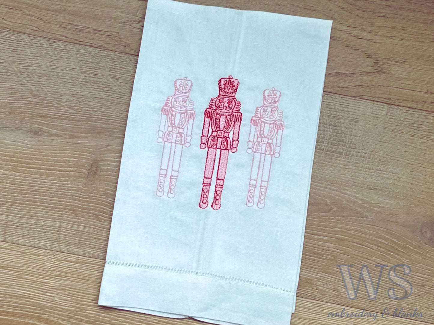 Embroidered Nutcracker Hand Towel