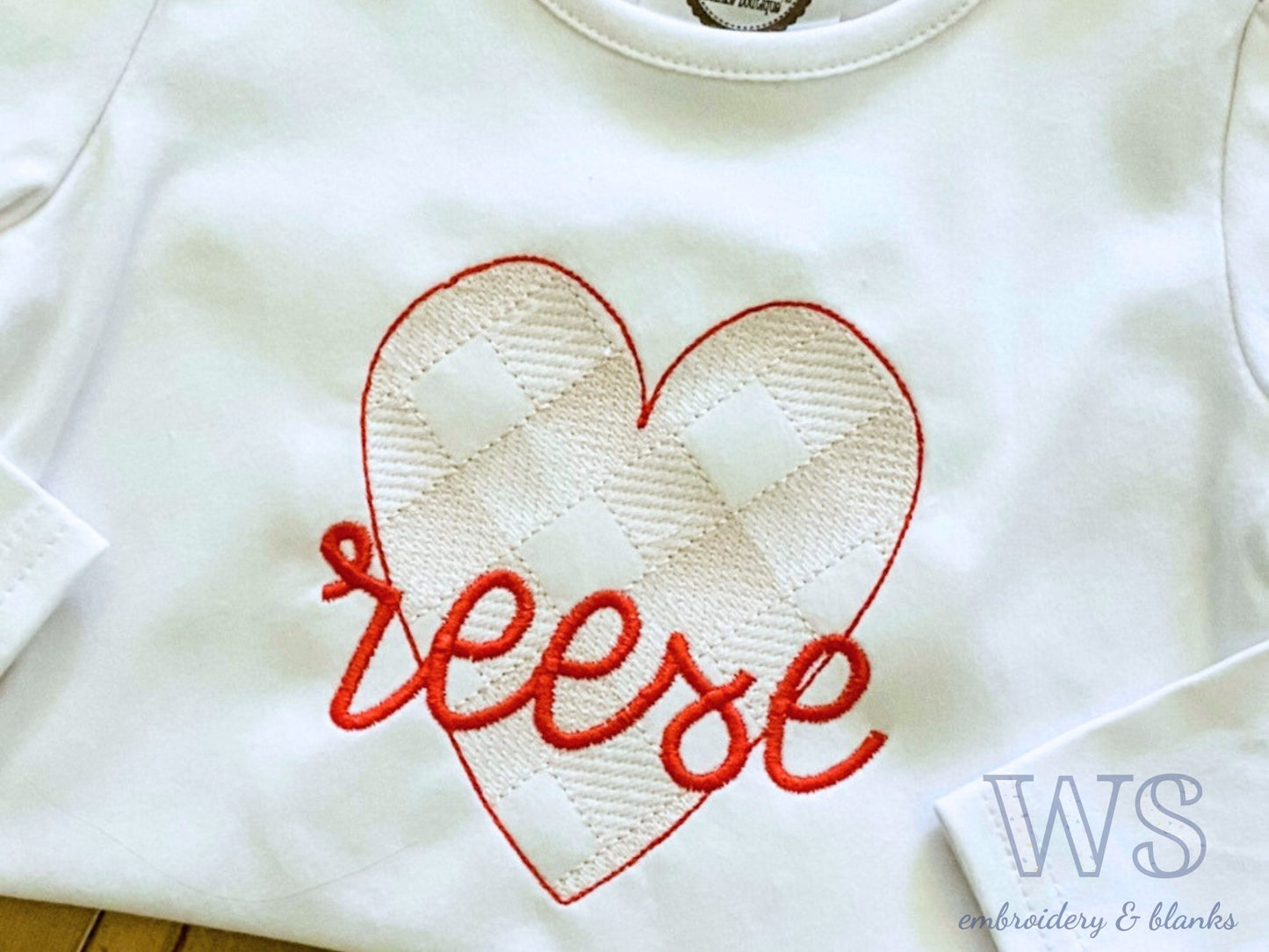 Valentine's Kid's Shirt - Gingham Heart